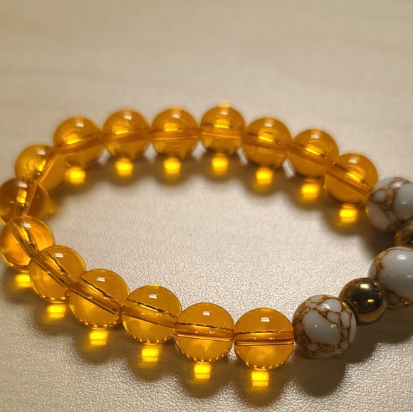 Natural Genuine Authentic Citrine Bracelet 10.5 MM - Picture 4 of 4